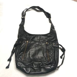 Bueno Black Faux Leather Handbag